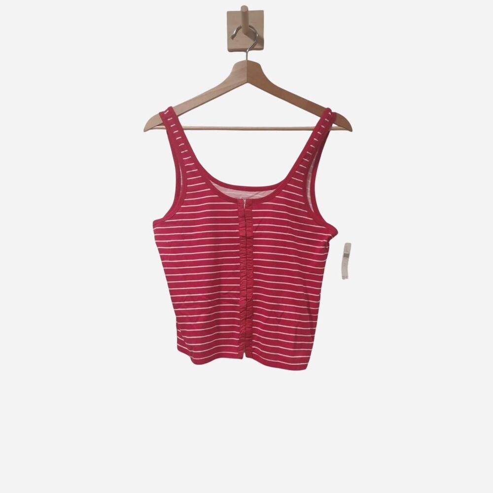Pilcro Women's White and Red Vest